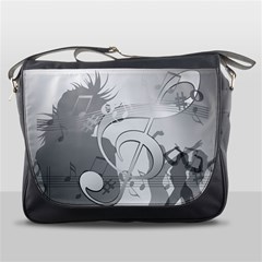 Dance Music Treble Clef Sound Girl Messenger Bag by Dutashop