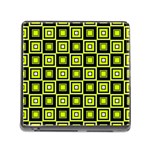 Green Pattern Square Squares Memory Card Reader (Square 5 Slot) Front