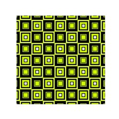 Green Pattern Square Squares Small Satin Scarf (square) by Dutashop