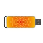 Fractal Yellow Orange Portable USB Flash (Two Sides) Front