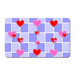 Love Hearts Valentine Decorative Magnet (rectangular) by Dutashop