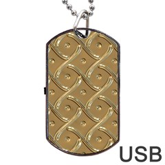 Gold Background Modern Dog Tag Usb Flash (two Sides) by Dutashop