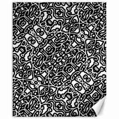 Interlace Black And White Pattern Canvas 16  X 20  by dflcprintsclothing