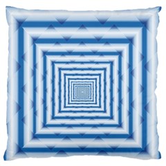 Metallic Blue Shiny Reflective Standard Flano Cushion Case (two Sides) by Dutashop