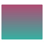 Teal Sangria Double Sided Flano Blanket (Small)  50 x40  Blanket Back