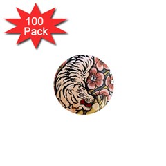 White Tiger 1  Mini Magnets (100 Pack)  by ExtraAwesomeSauce