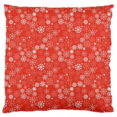 Christmas Snowflakes Standard Flano Cushion Case (one Side) by ExtraAwesomeSauce