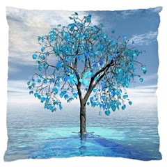 Crystal Blue Tree Standard Flano Cushion Case (one Side) by icarusismartdesigns