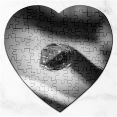 Black And White Snake Jigsaw Puzzle (heart) by ExtraAwesomeSauce