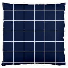 Blue Buffalo Plaid Large Flano Cushion Case (two Sides) by goljakoff