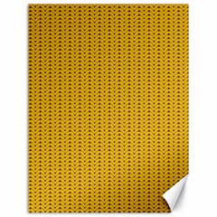 Yellow Knitted Pattern Canvas 18  X 24  by goljakoff