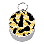 Ananas Chevrons Noir/Jaune Mini Silver Compasses Front