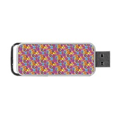 Groovy Floral Pattern Portable Usb Flash (two Sides) by designsbymallika