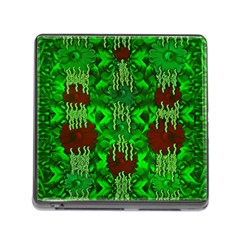 Forest Of Colors And Calm Flowers On Vines Memory Card Reader (square 5 Slot) by pepitasart