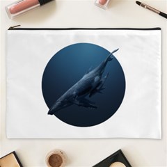 Blue Whales Cosmetic Bag (xxxl) by goljakoff