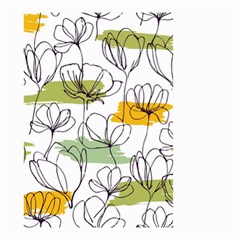 Flower Line Art Color Seamless Pattern Small Garden Flag (two Sides) by Kizuneko