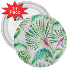  Palm Trees By Traci K 3  Buttons (10 Pack)  by tracikcollection