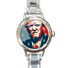 Trump2 Round Italian Charm Watch by goljakoff