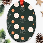 Black peach white  Ornament (Oval) Front