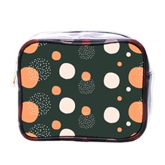 Black Peach White  Mini Toiletries Bag (one Side) by Sobalvarro