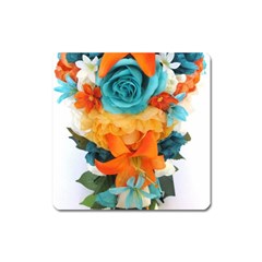 Spring Flowers Square Magnet by LW41021