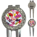 Flower pattern 3-in-1 Golf Divots Front