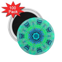 Blue Green  Twist 2 25  Magnets (100 Pack)  by LW323