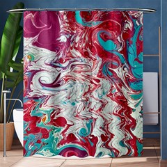 Marbling Patterns Shower Curtain 60  X 72  (medium)  by kaleidomarblingart