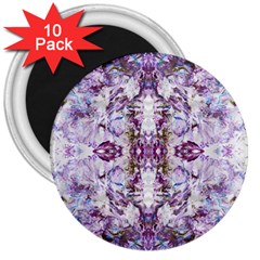 Intricate Lilac 3  Magnets (10 Pack)  by kaleidomarblingart