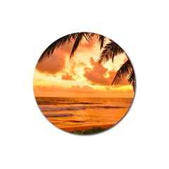 Sunset Beauty Magnet 3  (round) by LW323