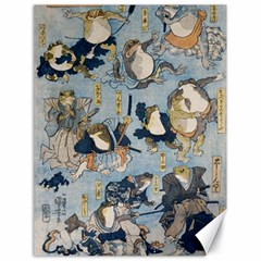 Famous Heroes Of The Kabuki Stage Played By Frogs  Canvas 18  X 24  by Sobalvarro