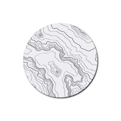 Topography Map Rubber Coaster (round)  by goljakoff