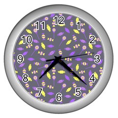 Candy Wall Clock (silver) by UniqueThings