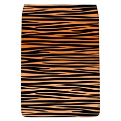 Tiger Stripes, Black And Orange, Asymmetric Lines, Wildlife Pattern Removable Flap Cover (l) by Casemiro