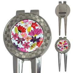 Flower Pattern 3-in-1 Golf Divots by Galinka