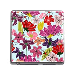 Flower Pattern Memory Card Reader (square 5 Slot) by Galinka