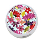 Flower pattern 4-Port USB Hub (One Side) Front