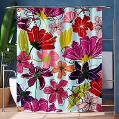 Flower Pattern Shower Curtain 60  X 72  (medium)  by Galinka