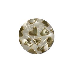   Golden Hearts Golf Ball Marker (10 Pack) by Galinka