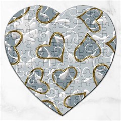  Gold Hearts Jigsaw Puzzle (heart) by Galinka