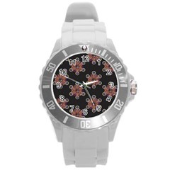 Metatron Cube Round Plastic Sport Watch (l) by gloriasanchez