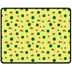 Watermelon Double Sided Fleece Blanket (medium)  by UniqueThings