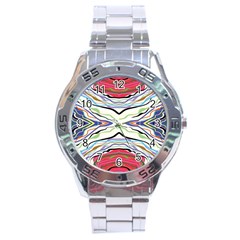 Bohemian Colorful Pattern B Stainless Steel Analogue Watch by gloriasanchez