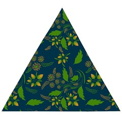 Folk Floral Art Pattern  Flowers Abstract Surface Design  Seamless Pattern Wooden Puzzle Triangle by Eskimos