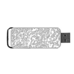 Neon Geometric Pattern Design 2 Portable Usb Flash (one Side) by dflcprintsclothing