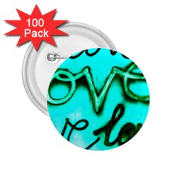  Graffiti Love 2 25  Buttons (100 Pack)  by essentialimage365