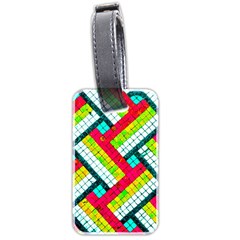 Pop Art Mosaic Luggage Tag (two Sides) by essentialimage365