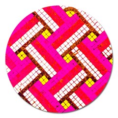 Pop Art Mosaic Magnet 5  (round) by essentialimage365