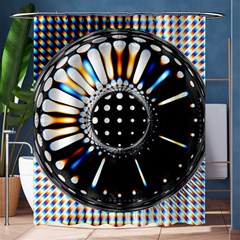 Digital Wheel Shower Curtain 60  X 72  (medium)  by Sparkle