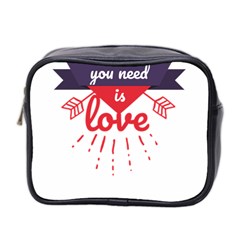 All You Need Is Love Mini Toiletries Bag (two Sides) by DinzDas